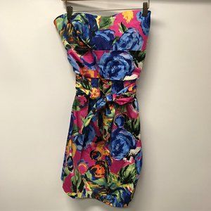 NWOT Zenobia Off the Shoulder Floral Belted Dress